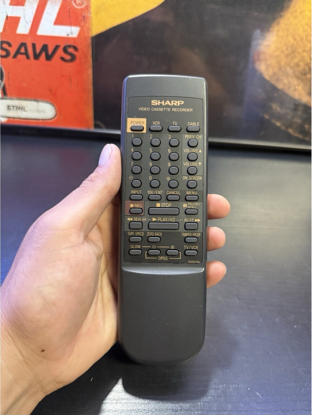 Sharp G0003AJ OEM VCR Video Cassette Recorder Remote Control Genuine